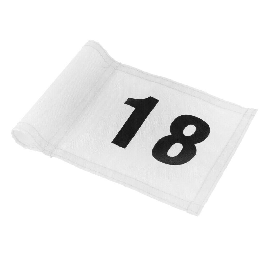 Pack 6 Backyard/Garden Golf Putting Green Flag Target Marker with Number 1 & 18