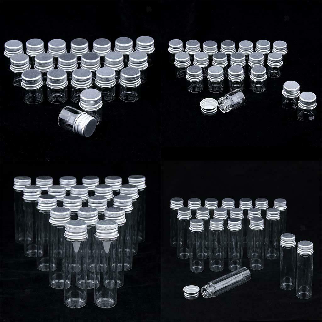 Women Men, Pack of 40pcs, Cosmetic Containers, Refillable Round Glass Jars