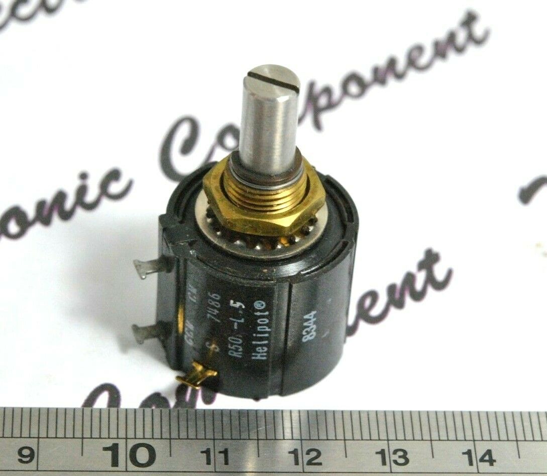 1pcs - Beckman Helipot 7486-R50-L.5 50R / 50ohm Potentiometer NOS