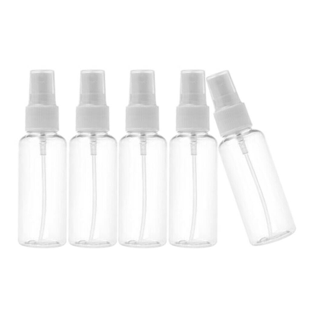 15x Clear Refillable Sprayer Essential Oils Travel Bottles Reusable 50ML