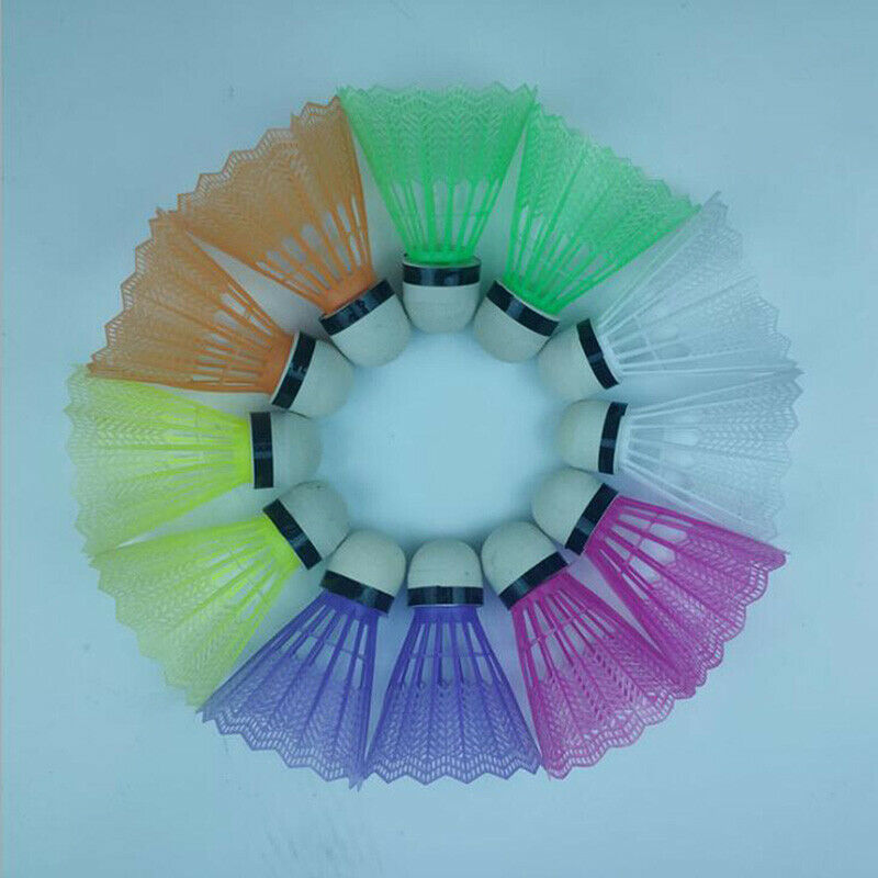 12 Pieces Badminton Balls Colorful Portable Shuttlecocks Supplies High Qu.l8