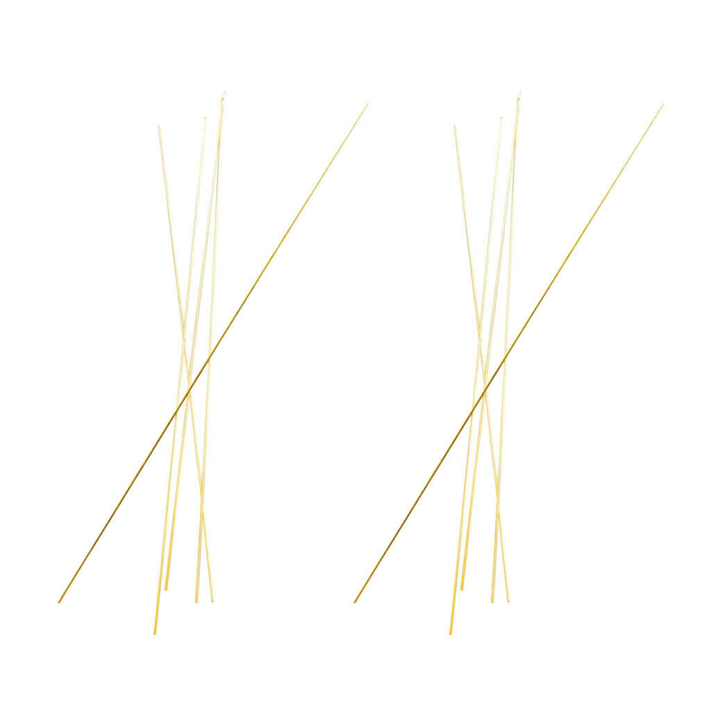 10 Pieces Straight Solid Round Metal Brass Rods Bar Stock Lot 300mmx1mm