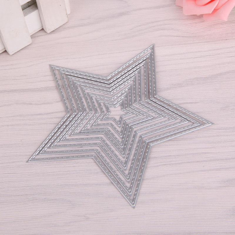 8PCS Star Metal Cutting Dies DIY Scrapbook Embossing Paper Cards Craft Decor