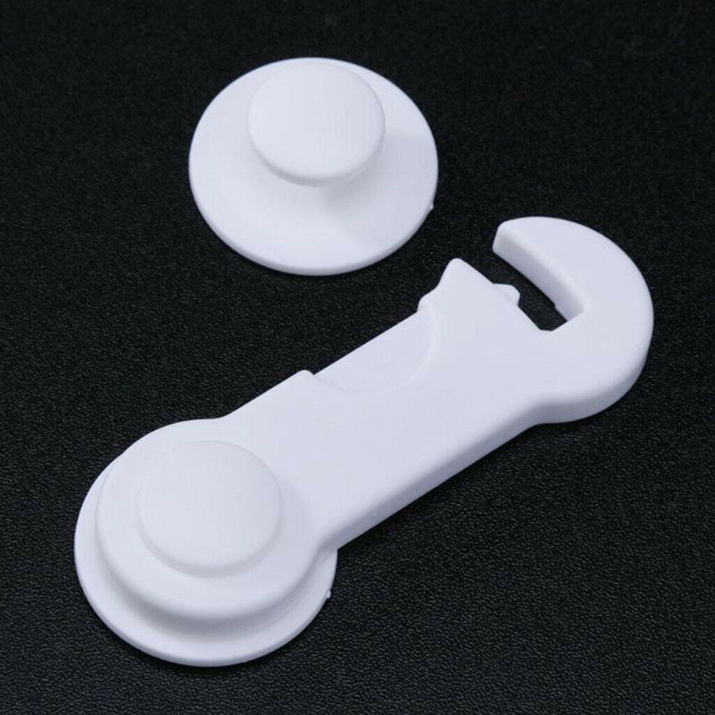 White Child Baby Cupboard Safety Locks Kids Baby Proofing Fridge Strap Locks