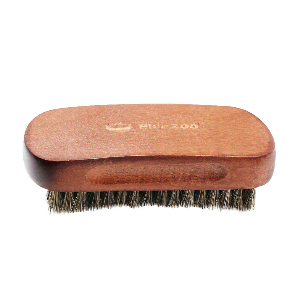 2 Pcs Wood Bristle Beard Mustache Facial Hair Grooming Shaping Brush Tool For