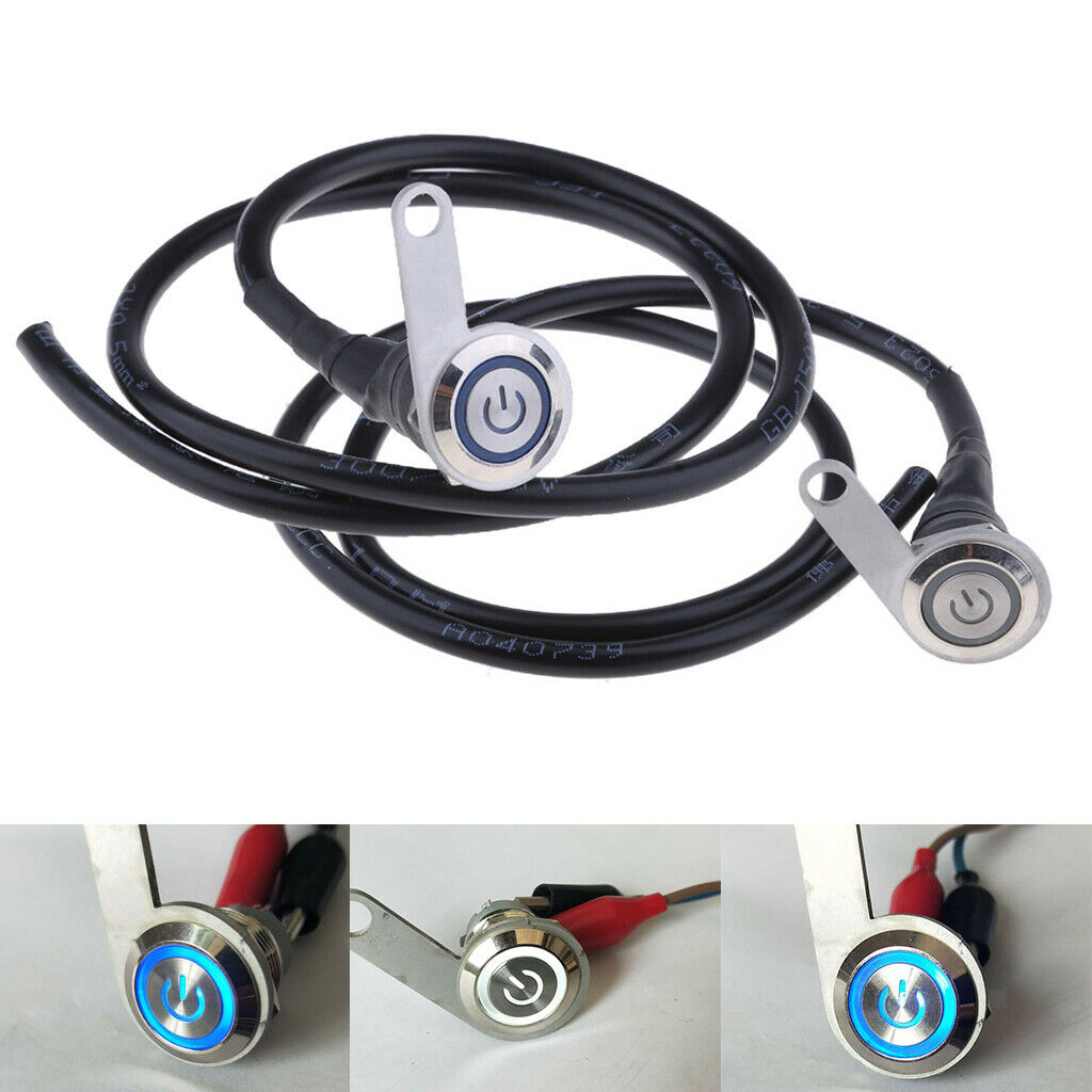2Pieces 12V Motorcycle LED Handlebar Headlight Foglight Switch Waterproof