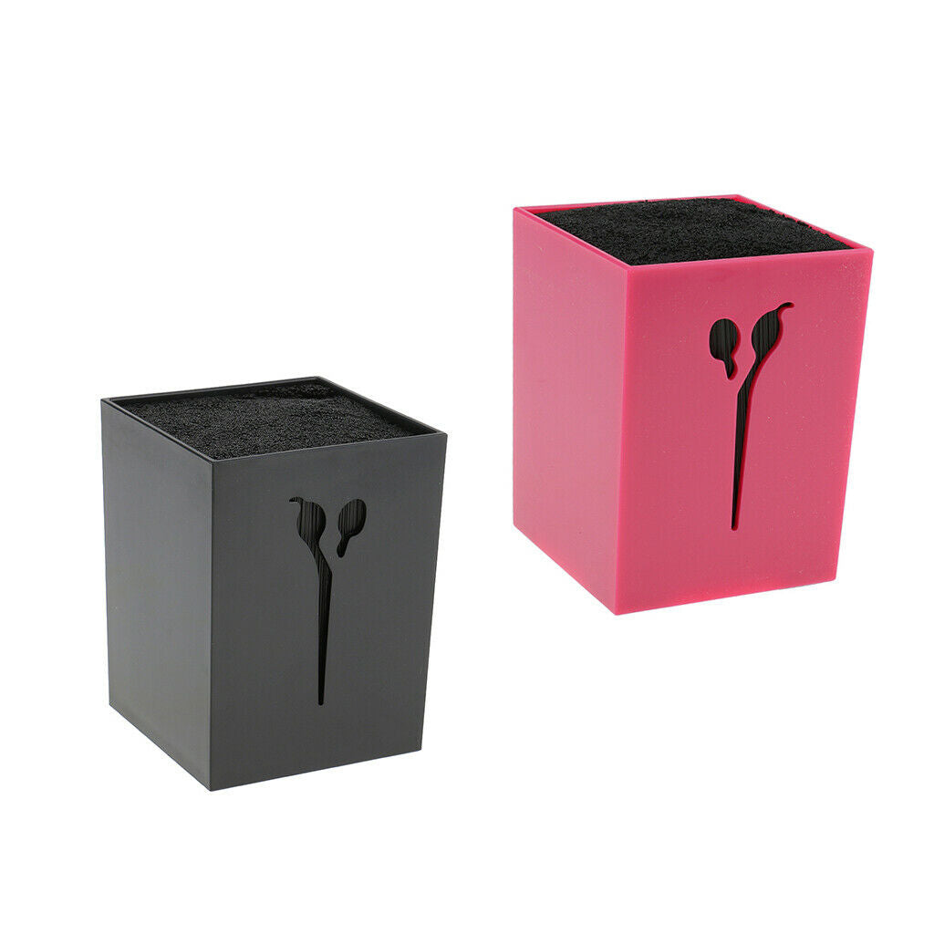 2pcs Salon Hairdressing Barber Combs Scissors Organizer Holder Rosy/Black