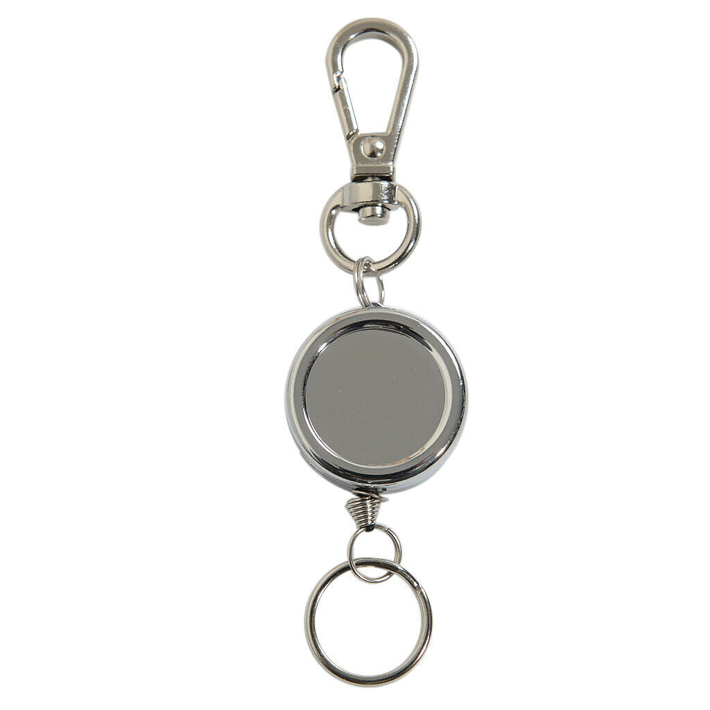 Prettyia Retractable Carabiner  Keyring Key Chain Ring Card Holder