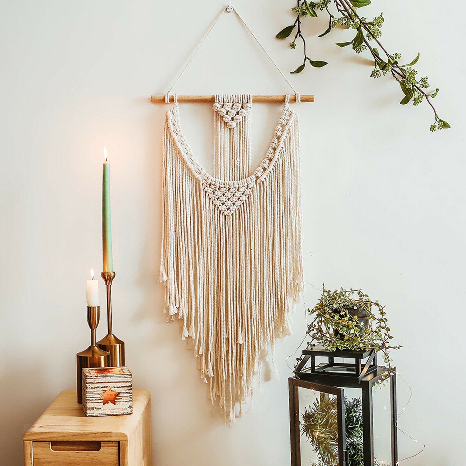 Cotton Woven Macrame Bohemian Tapestry Wall Hanging Festival Ornament Craft