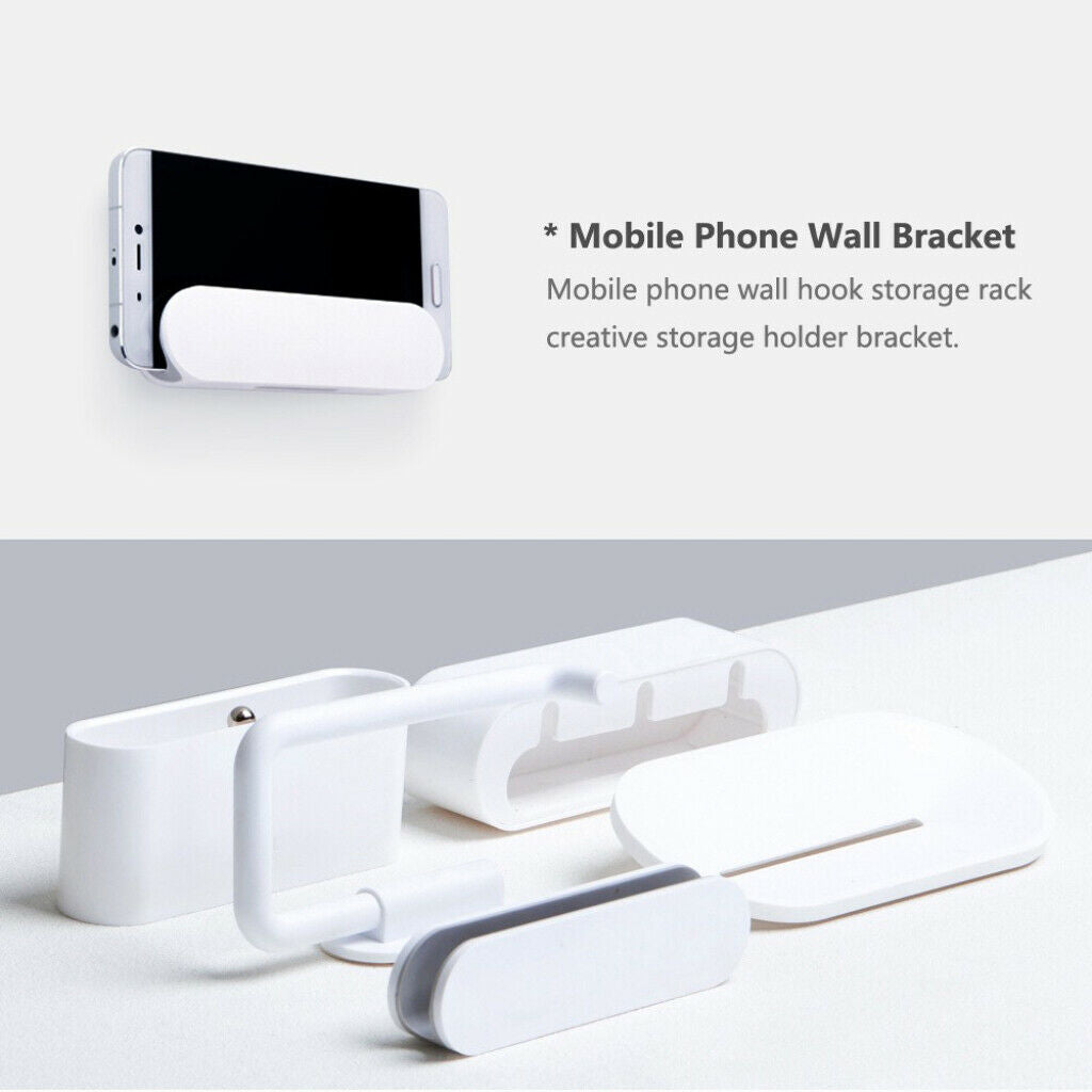 Set of 5 Pieces Toilet Paper Holder Toothbrush Soap Organizer Phone Rack Kit