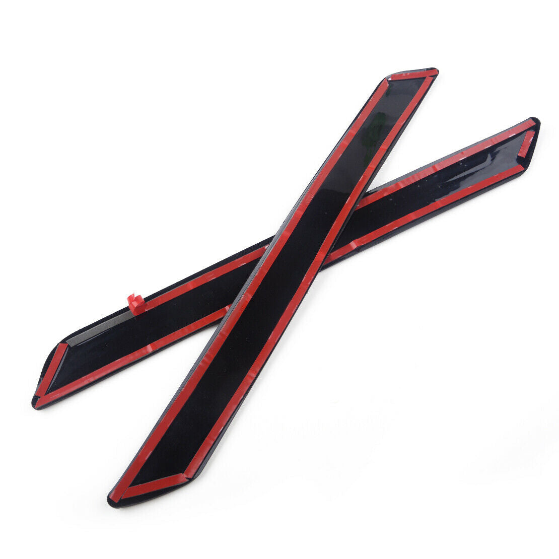2X Black Silicone Front Rear Bumper Anti Scratch Protector Strip as