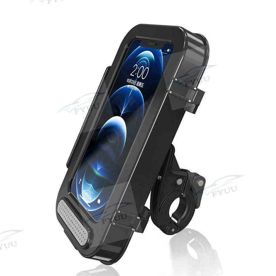 Motorcycle Handlebar Phone Holder Stand for 4.5-7" Mobile Cell Phones Waterproof