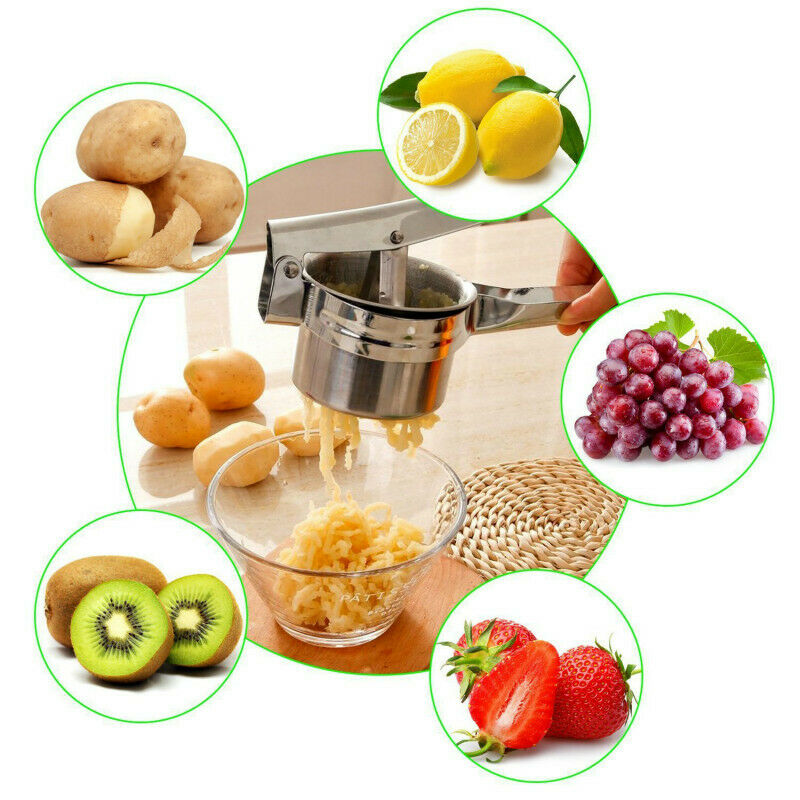 Stainless Steel Potato Ricer Masher Fruit Juicer Masher Strainer Garlic  CRAUDD
