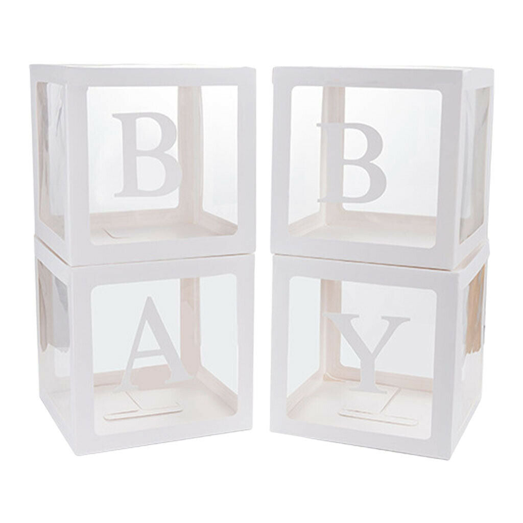 Latex Ballons Box Decor Blocks Wedding Party Decoration, for First White
