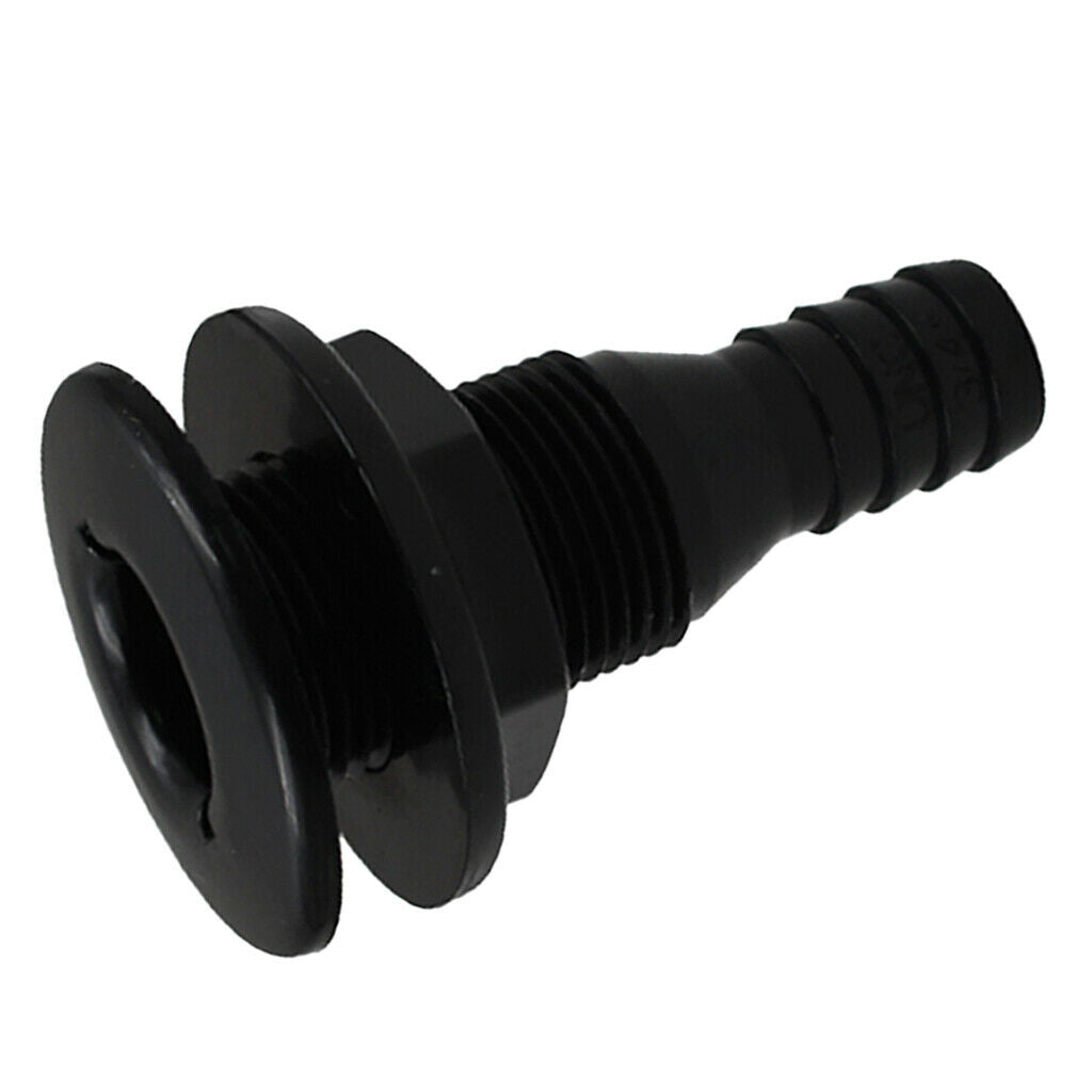 3pcs Durable 3/4'' ABS Boat Thru-Hull Connector Bilge Pump Hose Fittings