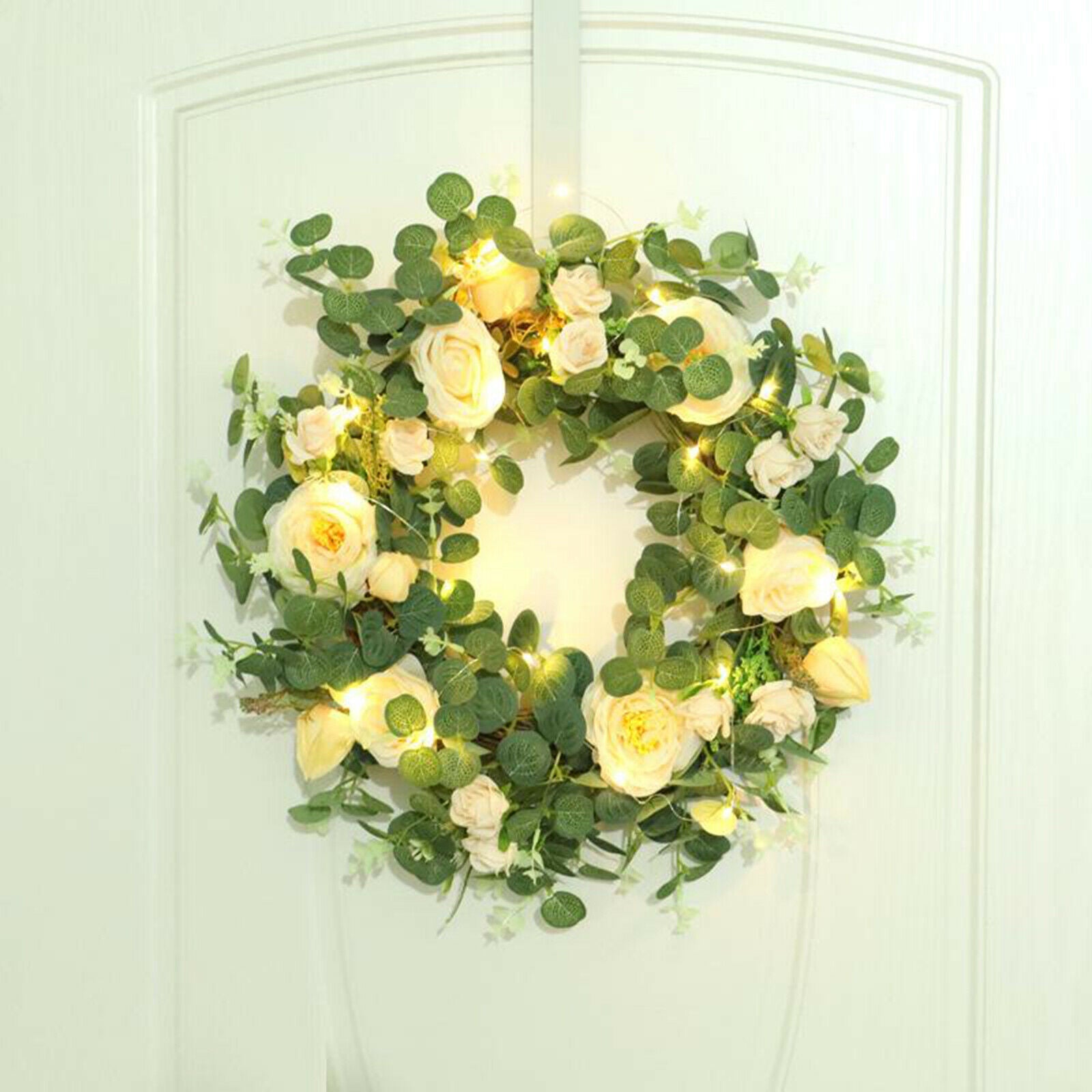 40cm Front Door Wreath Summer Spring Floral Decoration Garland Home Decor