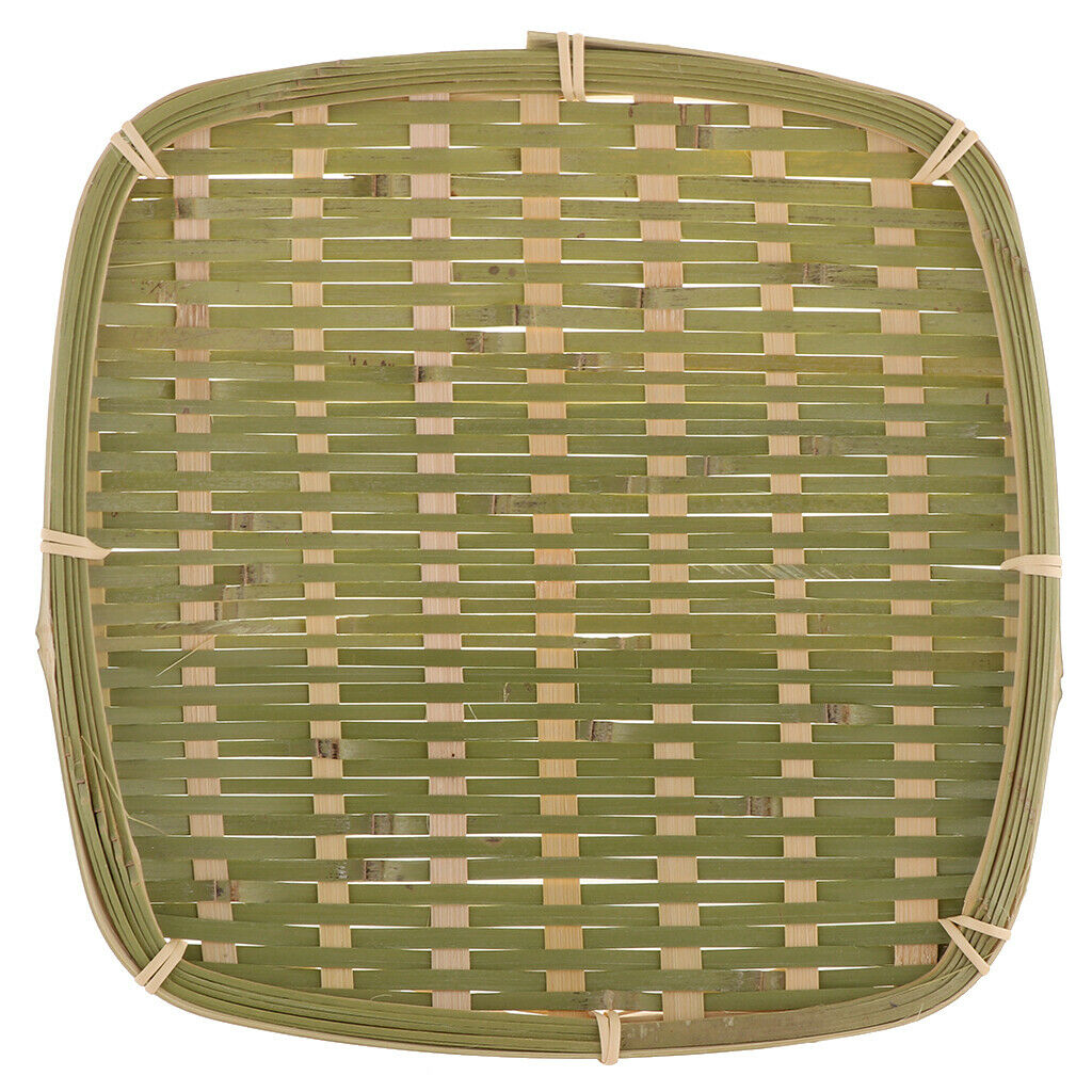 Set of 2 Pieces Bamboo Tray Chinese Traditional Bamboo Serving Plate Platter for