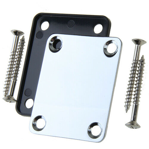 Chrome Plated 4 Screws Neck Plate For   Guitar Parts Supply