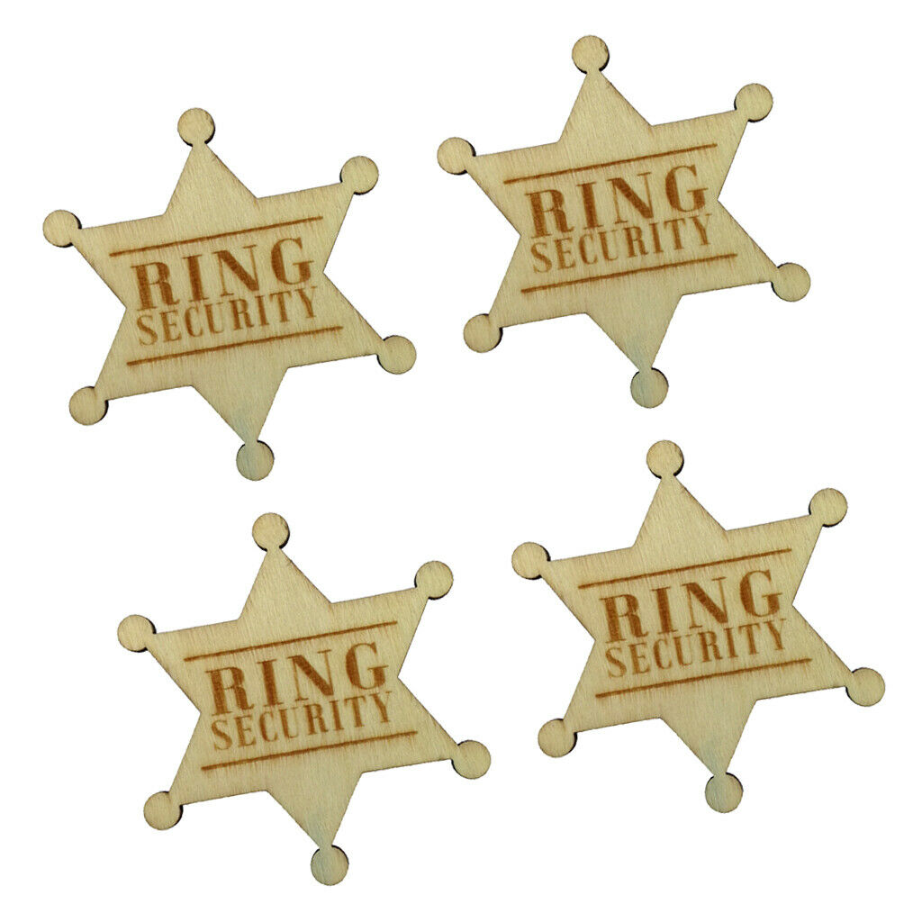 4pcs. Rustic Badge  Bearer Badge Brooch Wedding Accessories