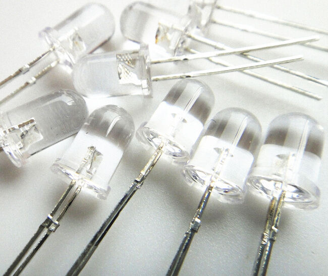 new 100pcs 5mm White Round Light Bulb LED Lamps [M1]