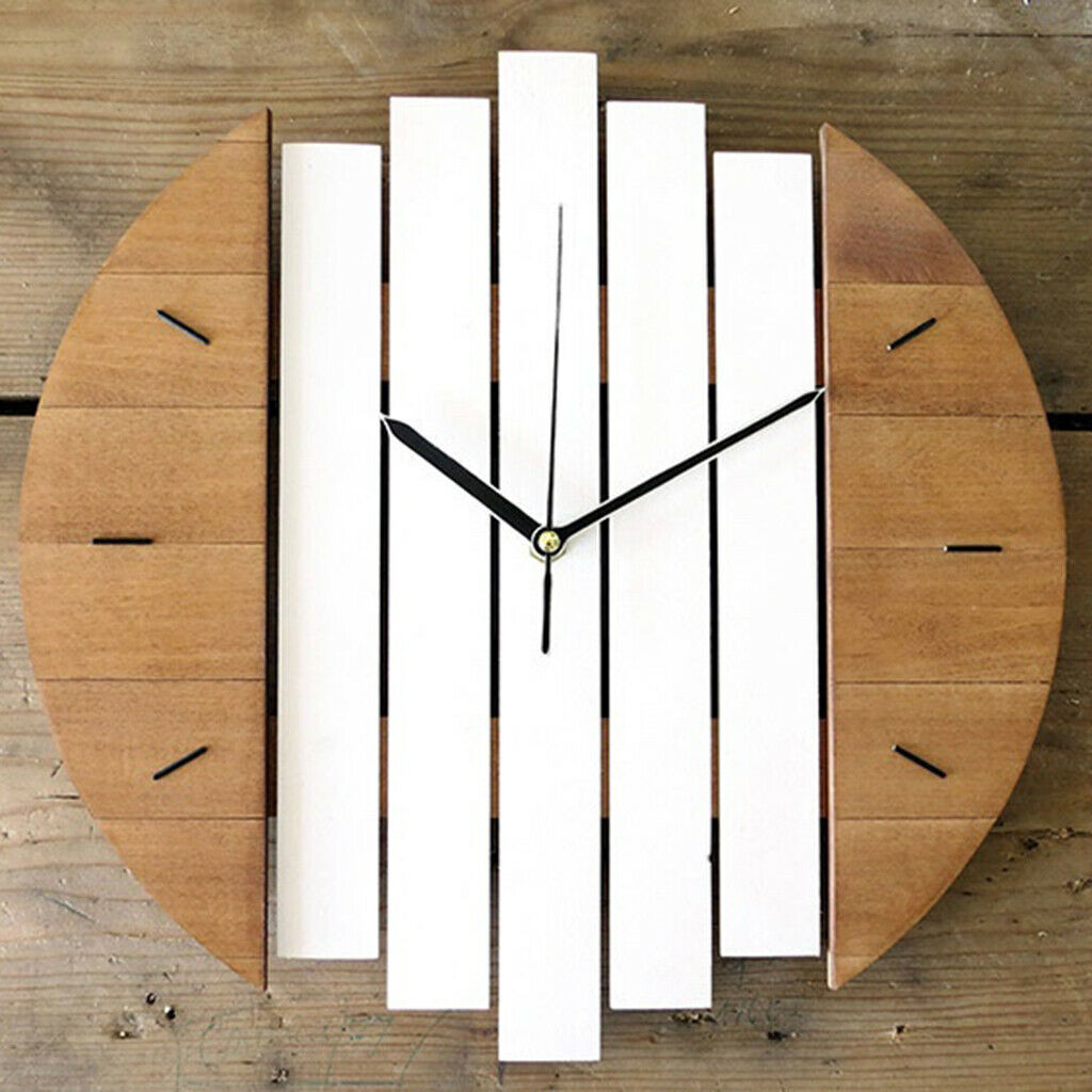Modern Steampunk Wooden Wall Clock Rustic Silent Clocks Living Room Bedroom