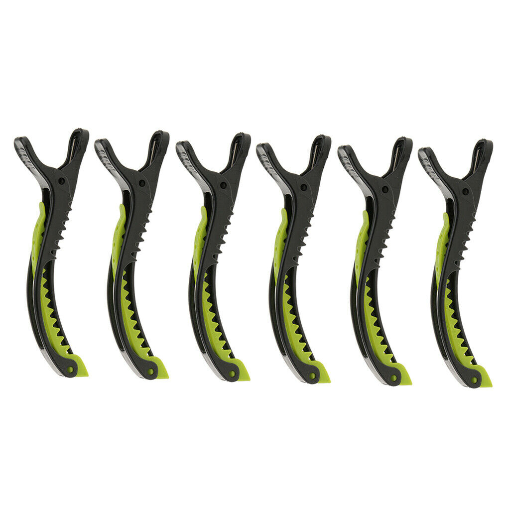 6Pcs Salon Section Plastic Crocodile Charm Hair Clip Hairdressing Tools Set