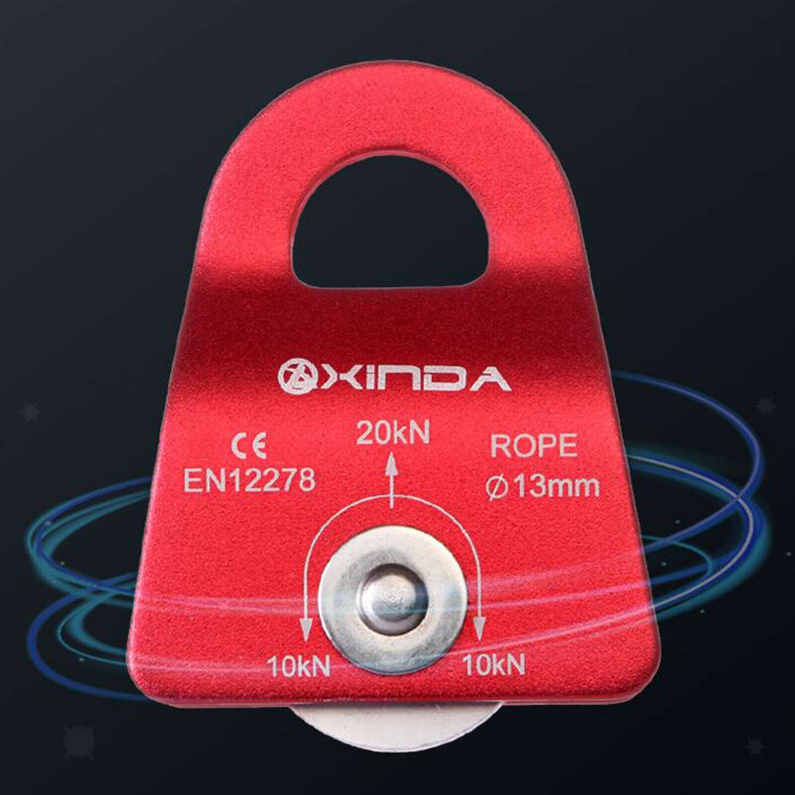 20KN Outdoor Pulley for Rock Arborist Tree Climbing Mountaineering Rigging