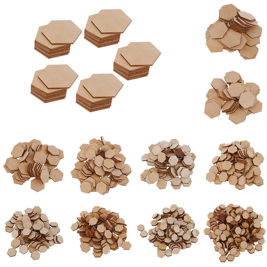 50 pieces of 60 mm hexagon wooden discs for decoration ornaments