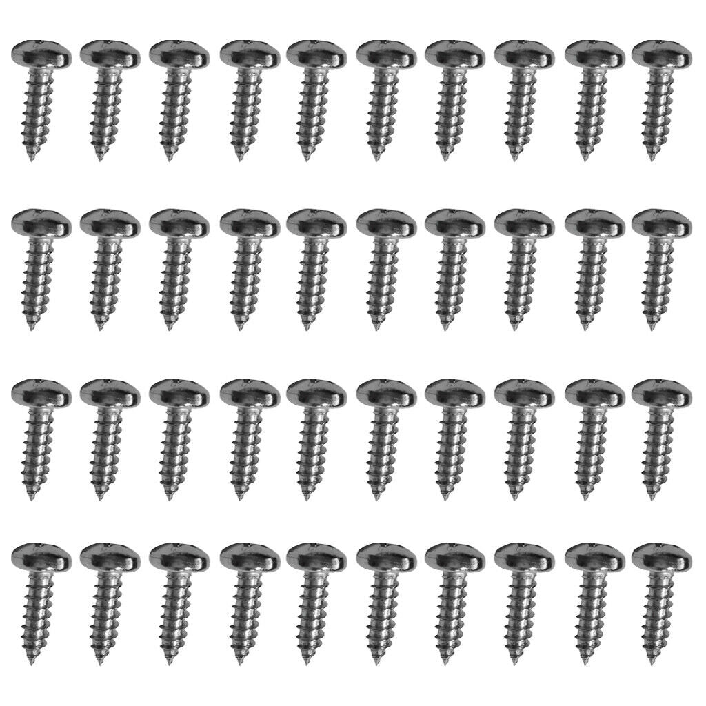 40 Pieces M5 Stainless Steel Round Cross Pan Flat Head Self-Tapping Screws