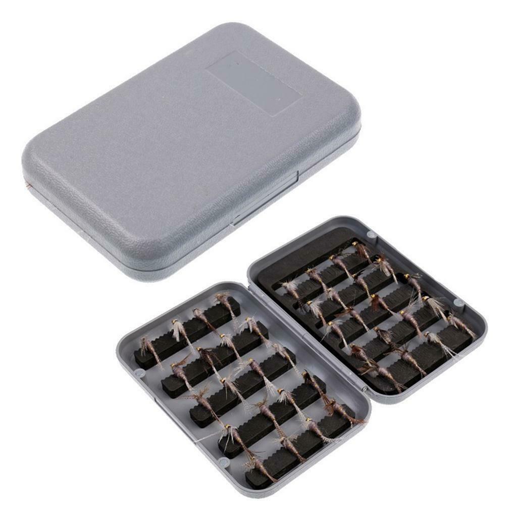 40pcs Fly Fishing Flies With Box Salmon Dry Flies Fly Fishing Lures Bait