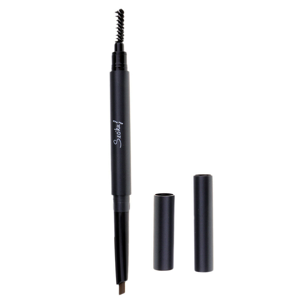 4 Colors Waterproof Automatic Eyebrow Cosmetic Pencil w/ Brush Light Coffee