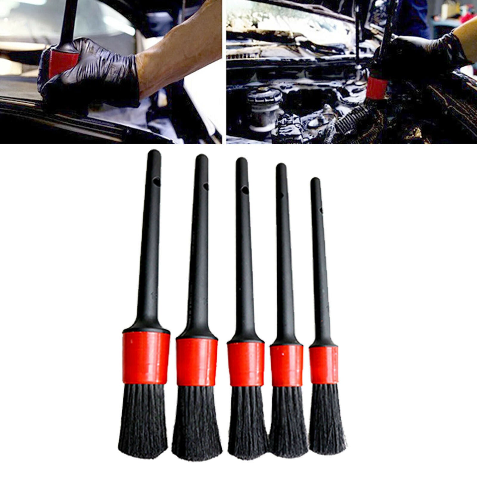 New Car Automotive Detail Brushes Interior Detailing Brush Set  5Pcs Set