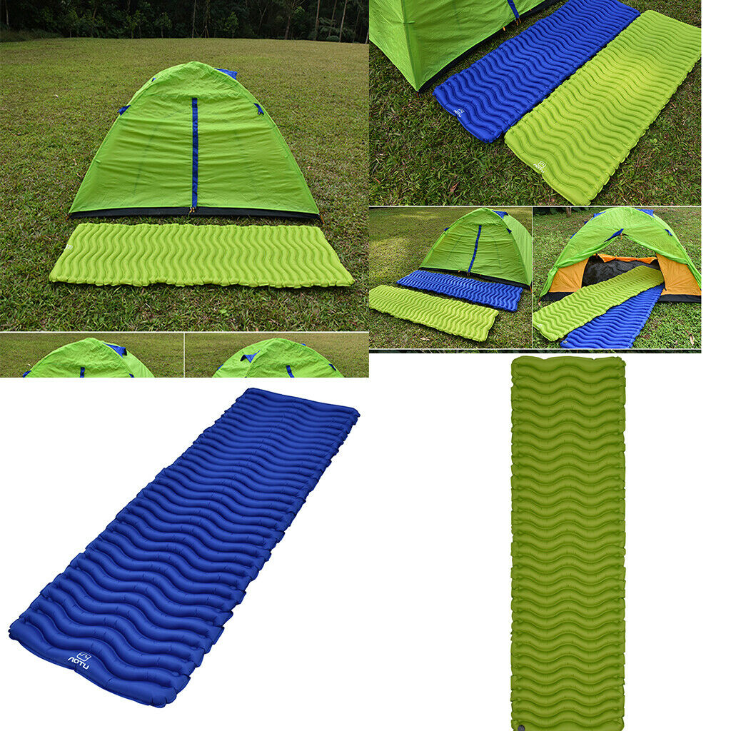 Ultralight Portable Inflatable Sleeping Pad Bed Mat Camp Tent Cushion Green