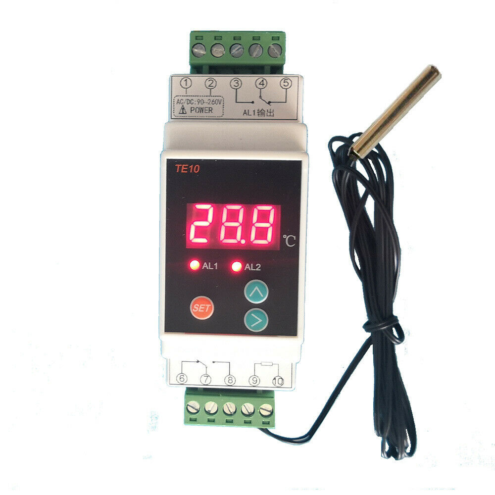 Rail Type Thermostat Adjustable Temperature Digital Display Controller Thermosta