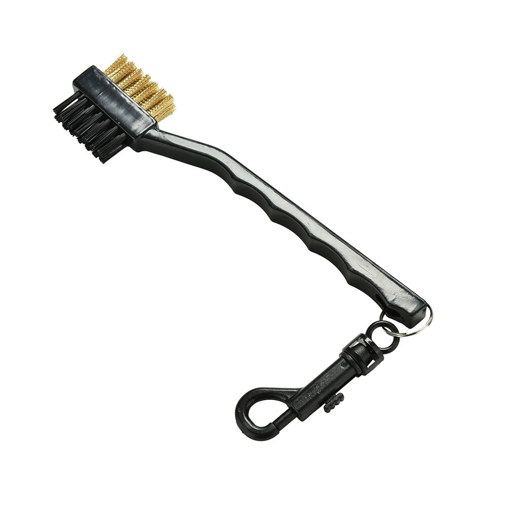 2 Sided Brass Wires Nylon Golf Club Brush Groove Ball Cleaner Cleaning Ki.l8