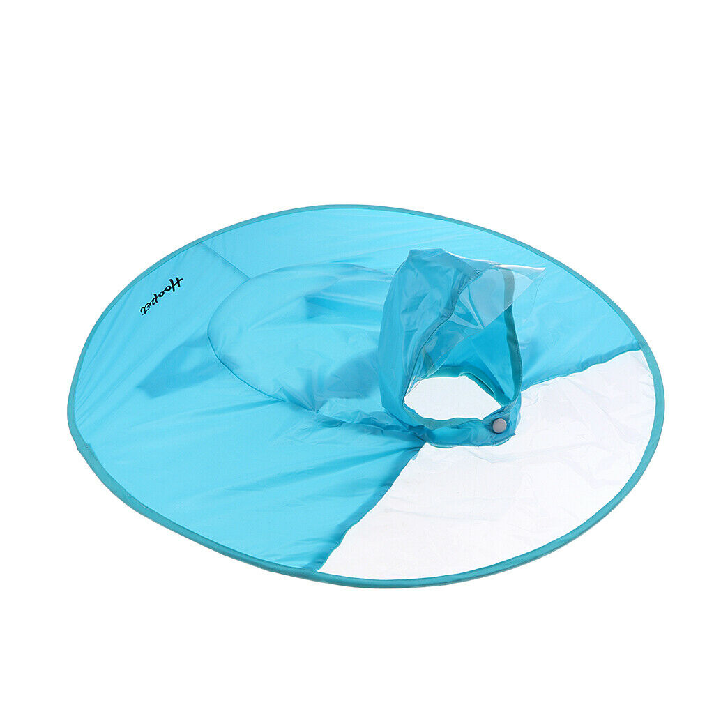 Fashion Dog Adjustable UFO Shape Dog Raincoat Slicker Rain Jacket Blue M