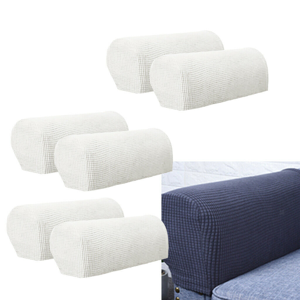 3 Pairs Stretch Armrest Covers Anti-Slip Stain Resistant Furniture Protector for