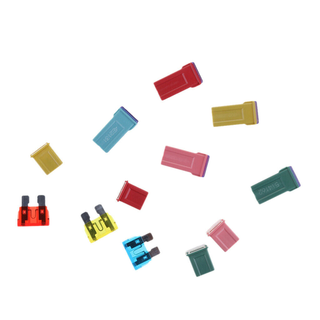 27 Pieces 20A 30A 40A 50A 60A Mini Blade Fuse Assortment Kits for Car Truck