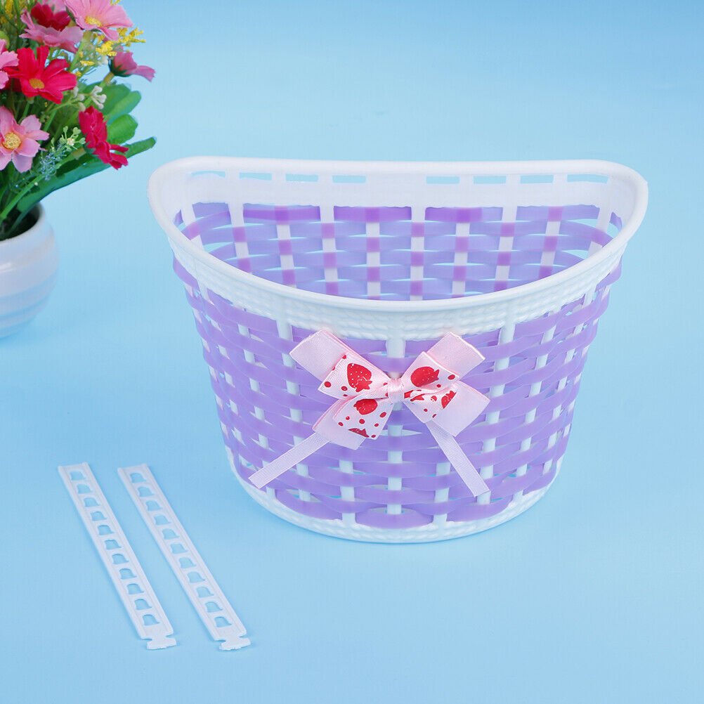 Bicycle Basket Front Bag Rear Hanging Basket Panniers Bike Bowknot Front .l8