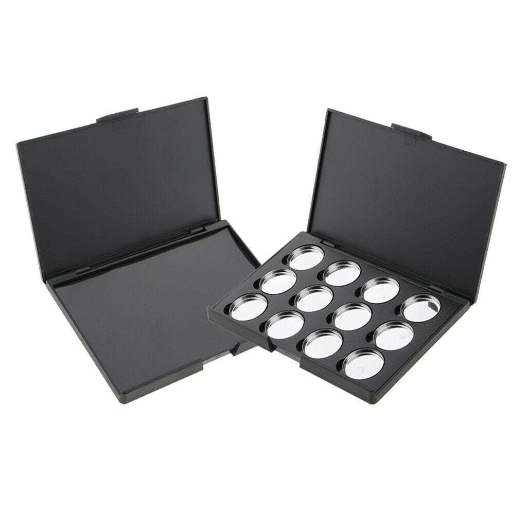 2pcs Cosmetic DIY Empty Magnetic Palette Box Eyeshadow Powder Blusher Concealer