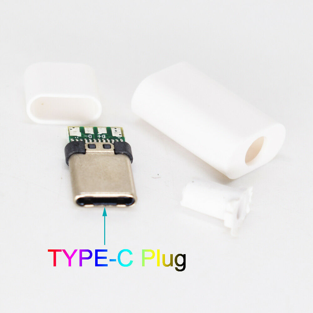 10sets USB 3.1 Type C USB C Male Plug DIY Connector Solder Housing Cover