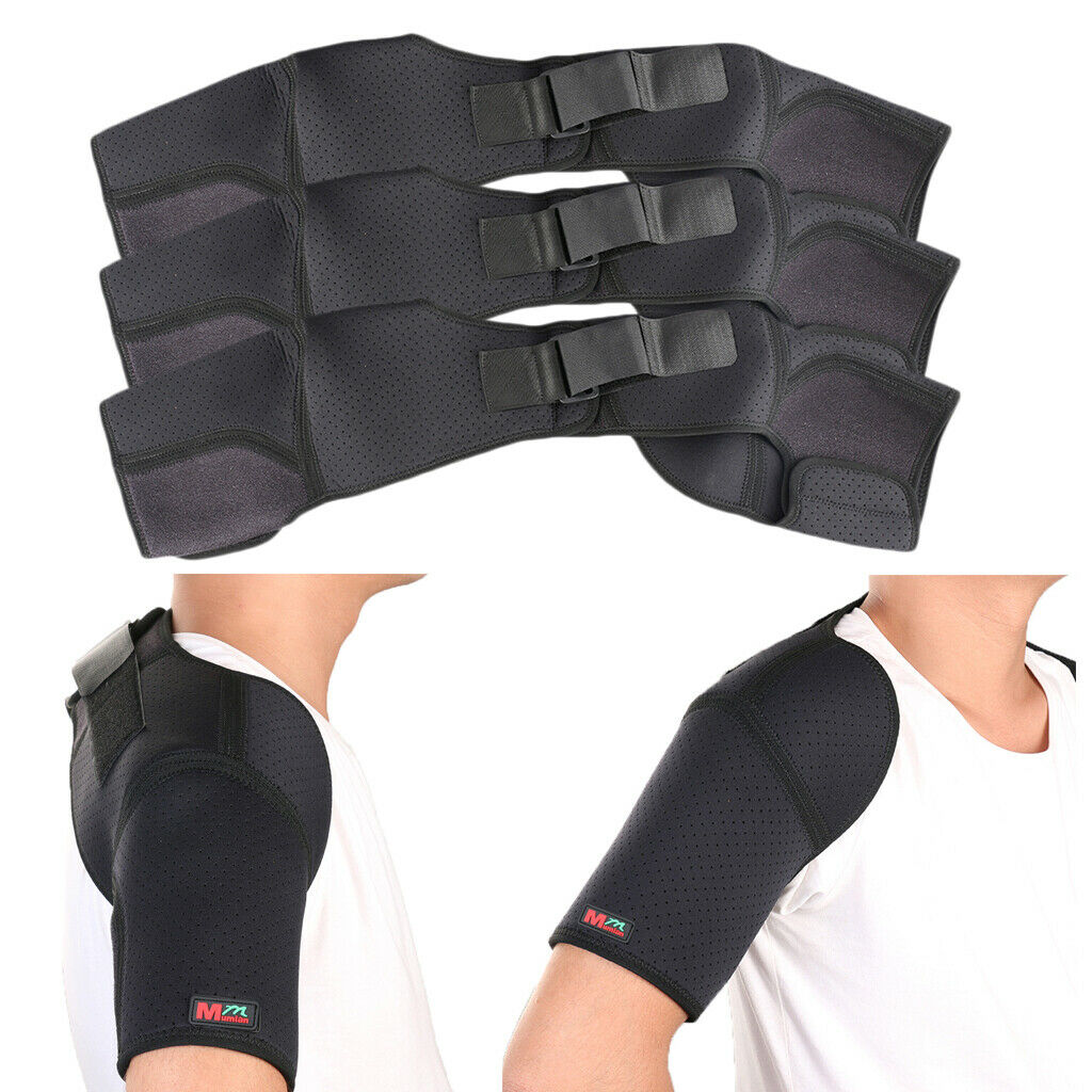 3Pc Double Shoulder Support Brace for Tendinitis Pain Ease Injury Prevention
