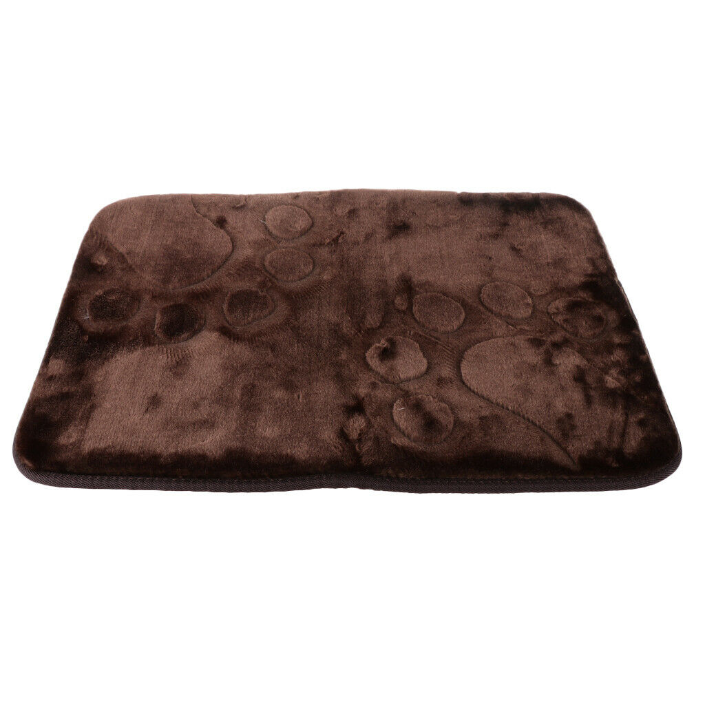 Washable Absorbent Soft Foam Bath Mat Bathroom Shower Rug Non Slip Brown