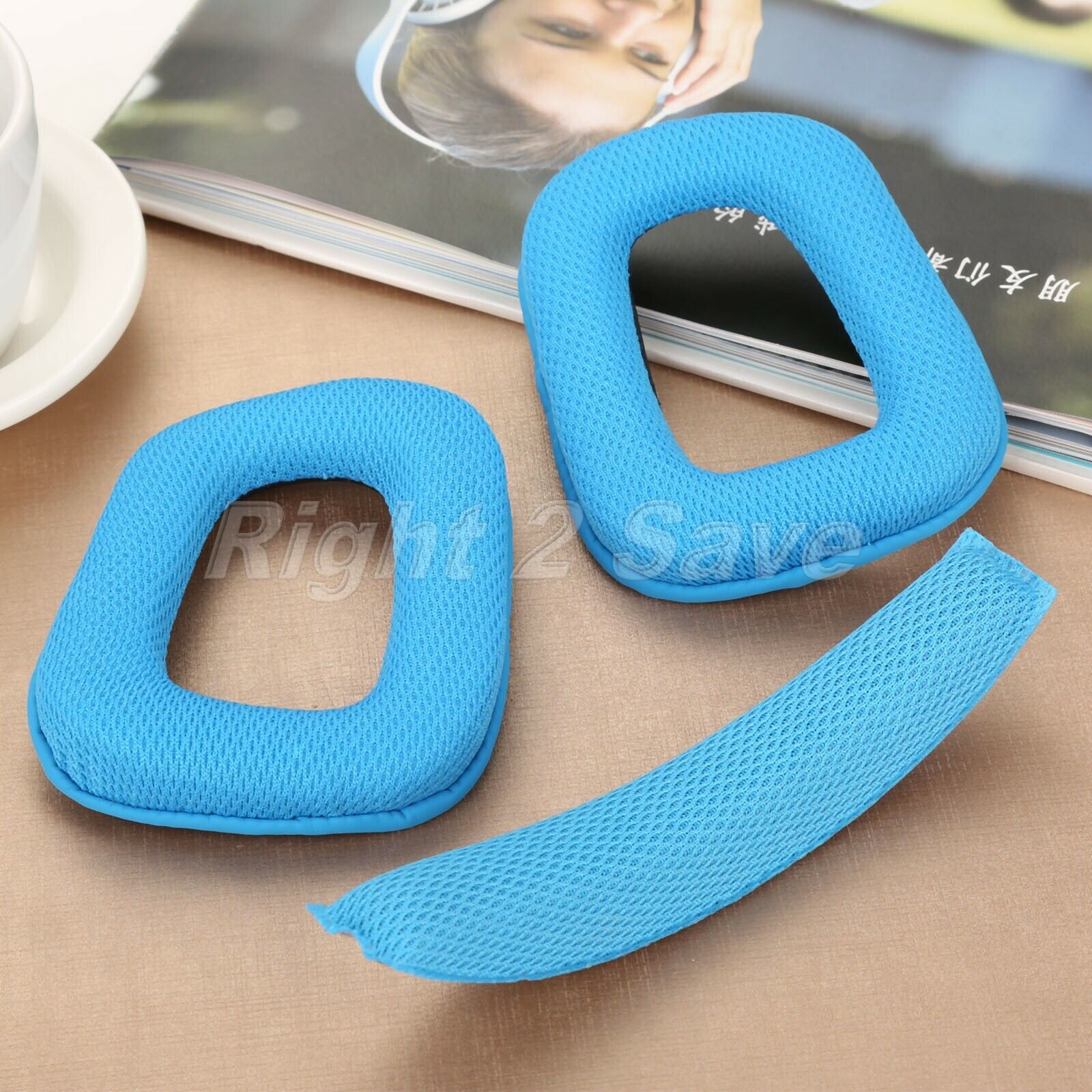 1Ã—Soft Foam Earpads With Headhand Cover Headphones Logitech G35 G930 G430 F450