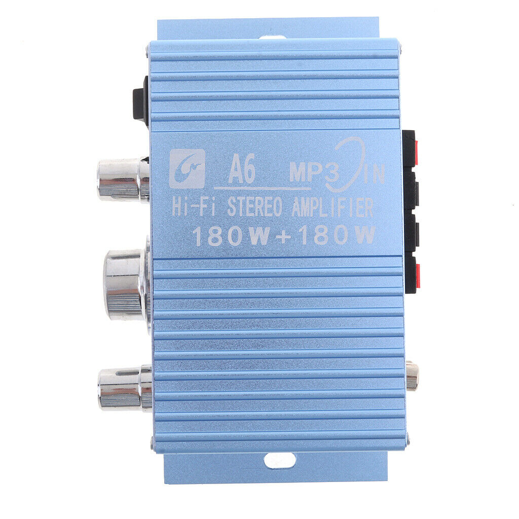 Car Vehicle Dual Channel Amplifier 180W+180W Mini Hi-Fi Stereos Audio Amp