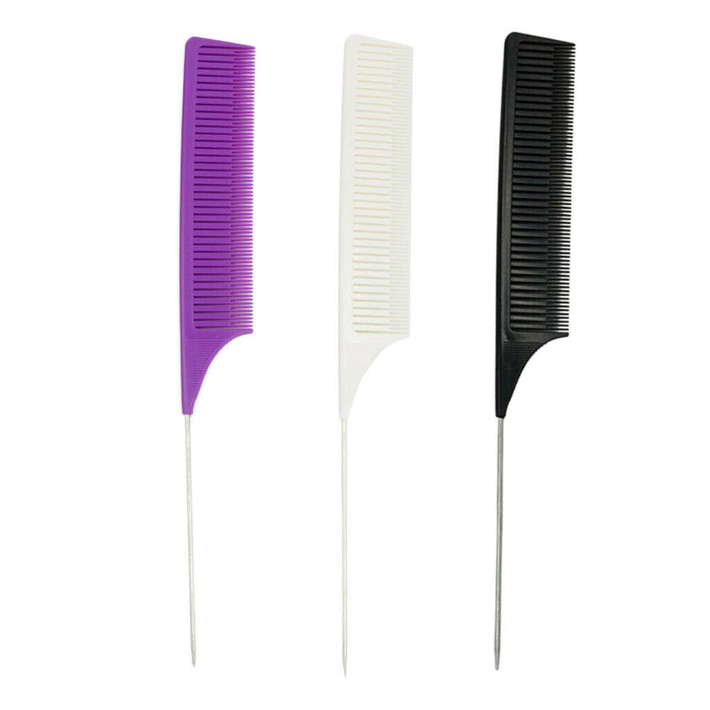 3pcs Weave Highlighting Foiling Hair Combs Hair Coloring Dye Comb Brush