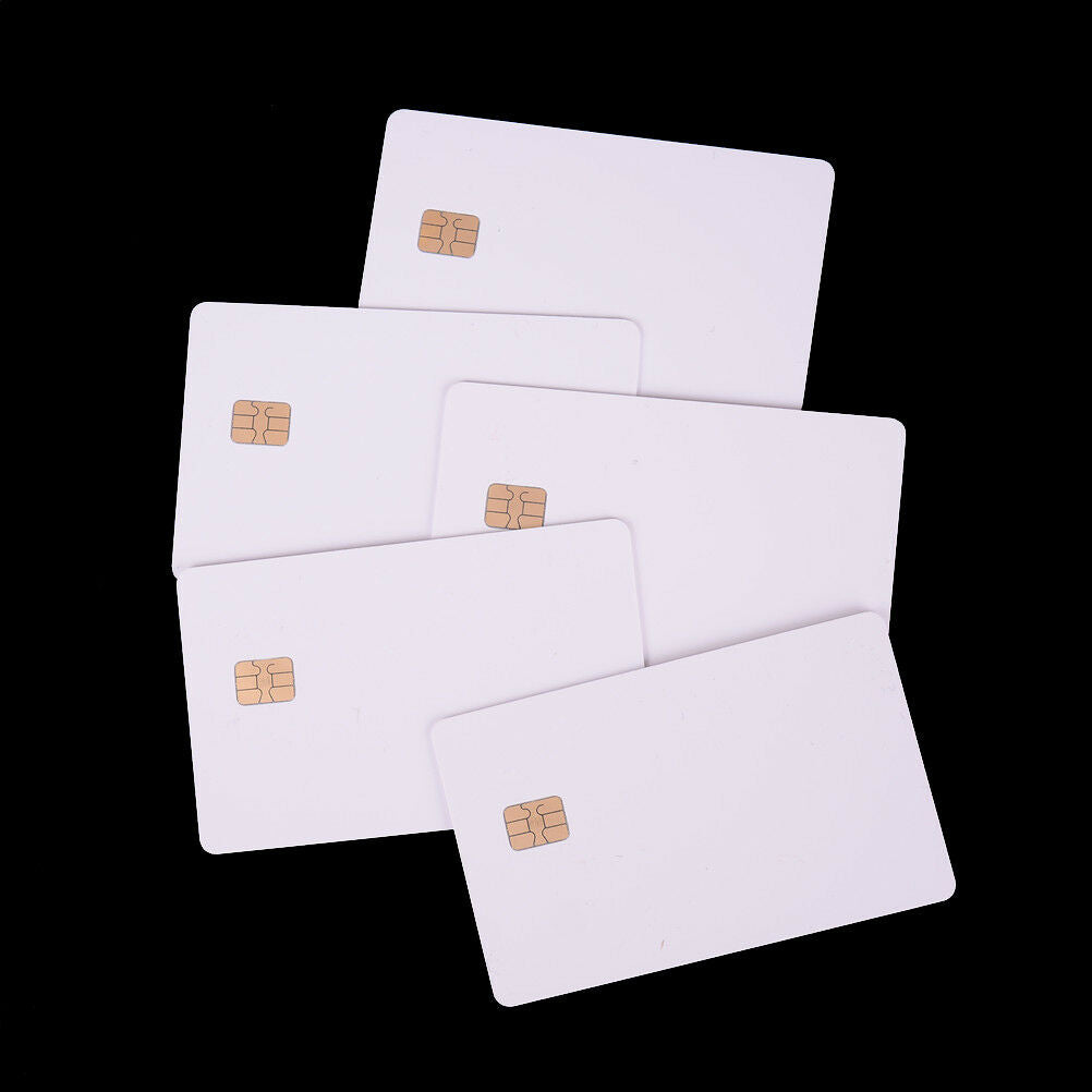 5 Pcs ISO PVC IC With SLE4442 Chip Blank Smart Card Contact IC Card Safety Wh SJ