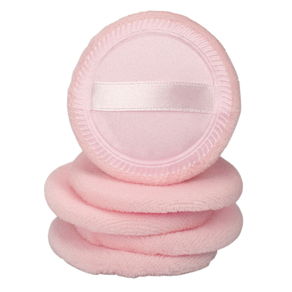 Pack of 10 Round Blusher Face Body Powder Puffs Travel Portable Sponge Puff