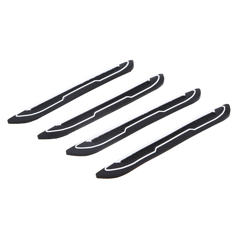 4pcs Car Door Edge Scratch Anti-collision Protector Guard Strip Universal Black