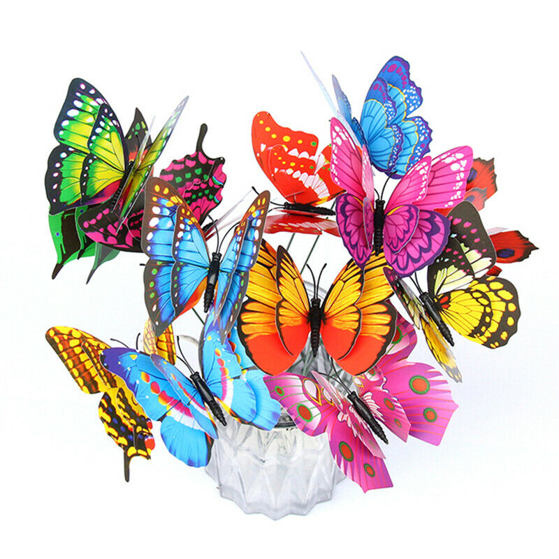 Bunch of Butterflies Double layer Stakes Flower Pots Garden Yard Planter .l8